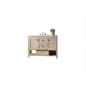 48 in.White Wash Vanity in White Marble Vanity Top with White Basin