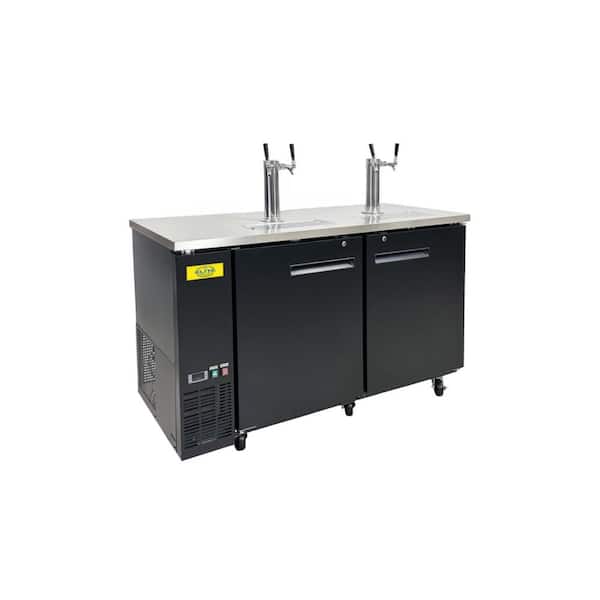 Elite Kitchen Supply 4 Tap 16 cu. ft. 60.8 in. Kegerator Commercial Beer Dispenser EUD60