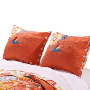 1-Piece Multicolor Solid King Size Microfiber Quilted Pillow Sham