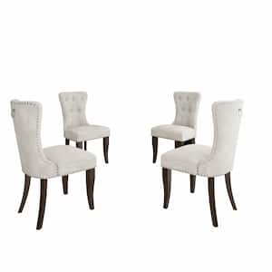 Cream Upholstered Accent Dining Chair (Set of 4)