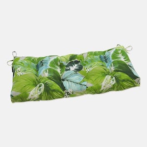 Tropical Rectangular Outdoor Bench Cushion in Green