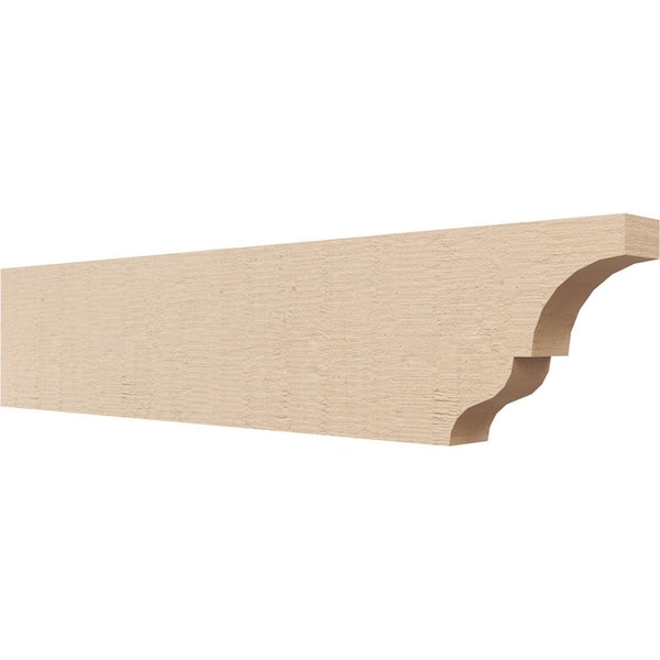 Ekena Millwork 2-in. x 6-in. x 28-in. Asheboro Woodgrain, Primed Tan Timberthane Polyurethane Rafter Tail Brace