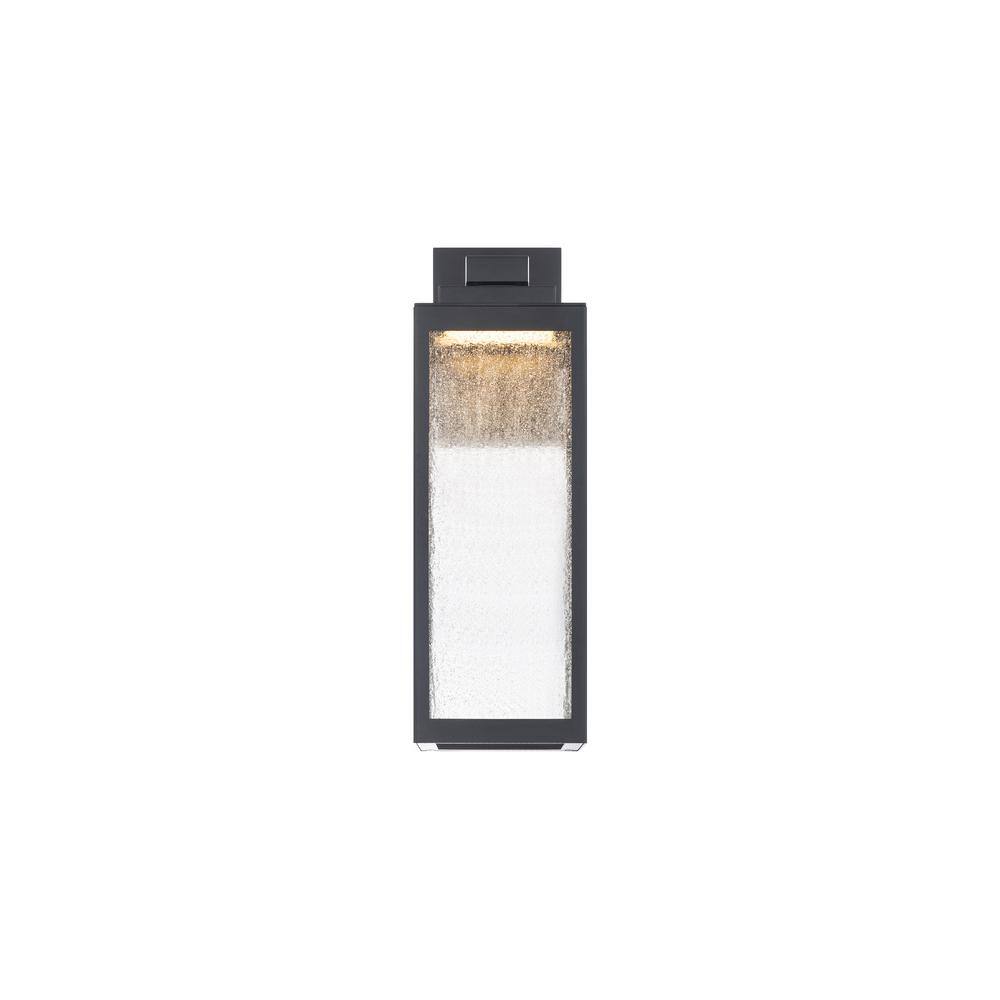 Amherst Black Aluminum LED Outdoor Wall Sconce with Clear Glass