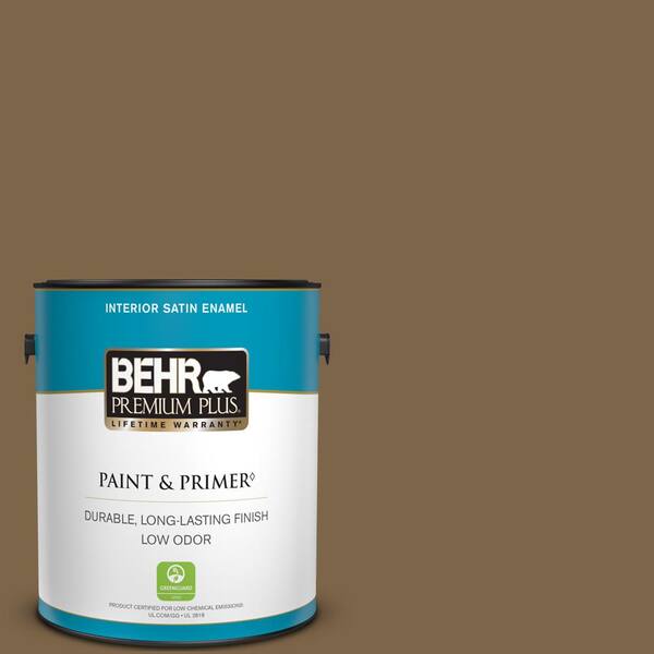BEHR PREMIUM PLUS 1 gal. #PPU4-19 Arts and Crafts Satin Enamel Low Odor Interior Paint & Primer