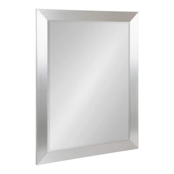 Cressna Silver 21 in. W x 27 in. H Rectangle Plastic Wall Mirror