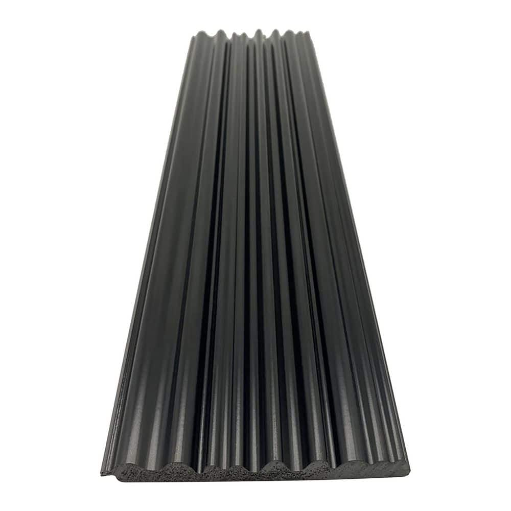 Ejoy 94.5 in. x 4.8 in. x 0.5 in. Acoustic Vinyl Wall Cladding Siding ...