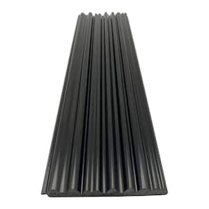 94.5 in. x 4.8 in. x 0.5 in. Acoustic Vinyl Wall Cladding Siding Board in Black Color (Set of 6 piece)