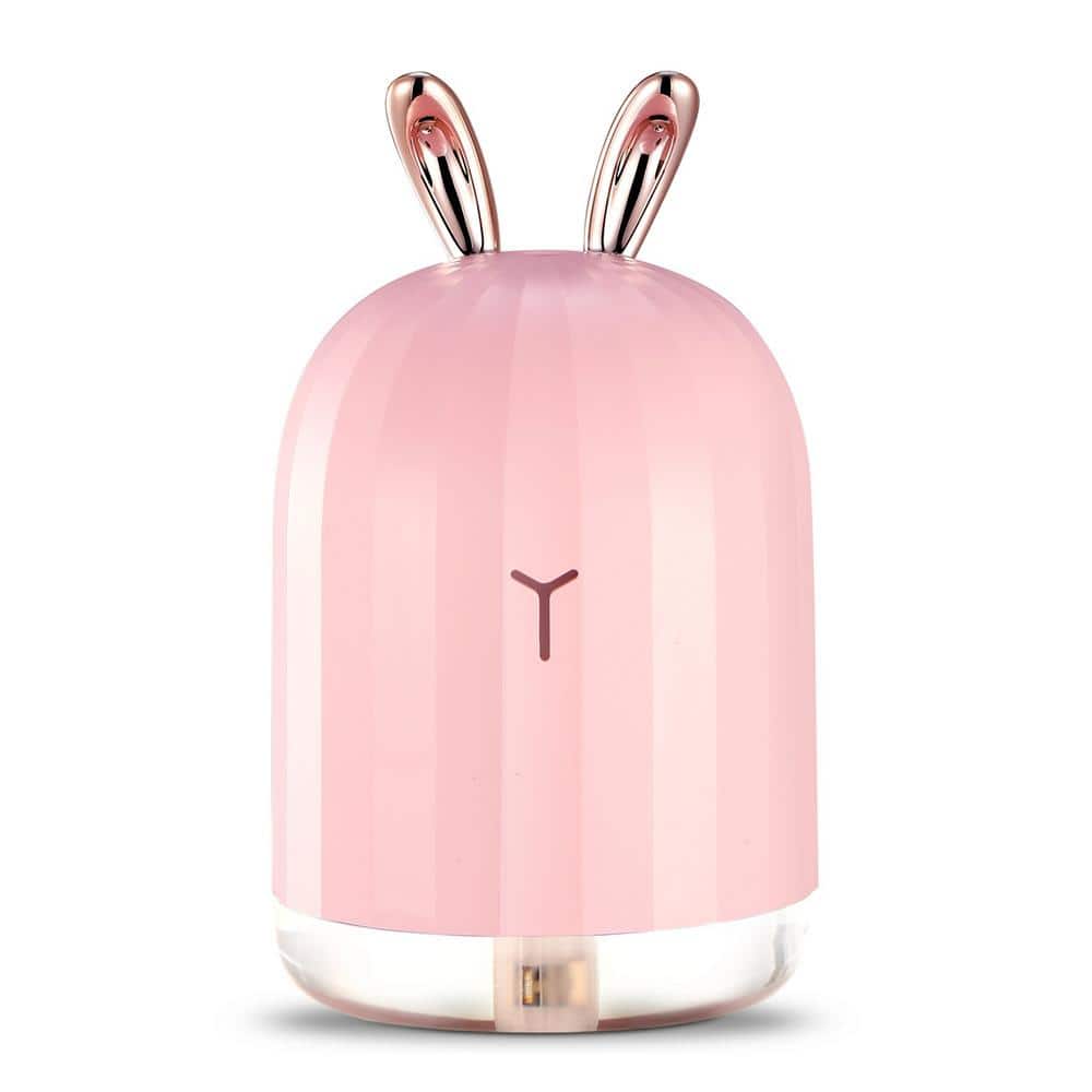 cenadinz 0.0581 Gal. 220 ml Cool Mist Humidifier Ultrasonic Air Diffuser  Atomizer with 7 Color Breathing Lights Rabbit in Pink DA2D0102HA9K7U - The