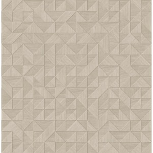 Gallerie Grey Triangle Geometric Grey Paper Strippable Roll (Covers 56.4 sq. ft.)