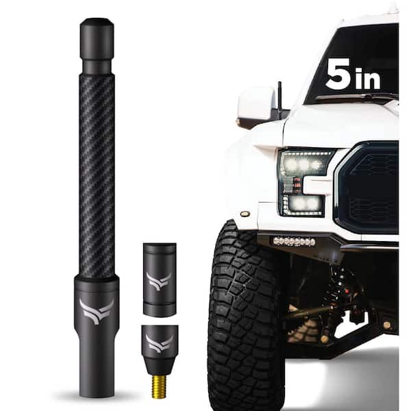 EcoAuto Universal Truck Antenna Replacement (5" Flexible) Fits Ford F-Series Dodge RAM Chevy & GMC Jeep 2007+ (Carbon Fiber)