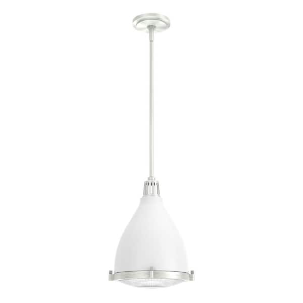 Bluff View 1 Light Fresh White Island Pendant Light with Metal Shade Dining Room Light