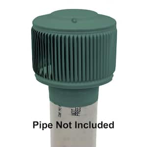4 in. D Aluminum Aura PVC Static Roof Vent Cap with Adapter for Sch. 40 or Sch. 80 PVC Pipe in Green