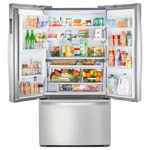 24 cu. ft. Counter Depth French Door Refrigerator in Fingerprint Resistant Stainless Steel with Auto-Humidity Crispers