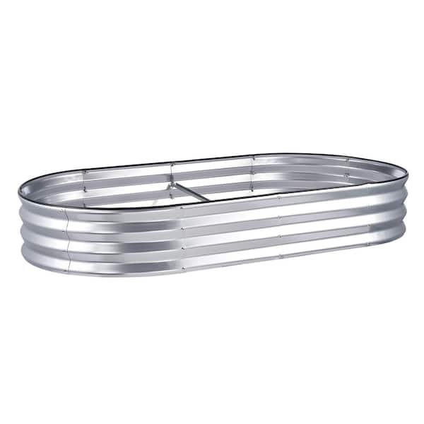 6 ft. x 3 ft. x 1 ft. Raised Garden Bed Galvanized Metal Planter Box with Open Base Outdoor Planting Boxes
