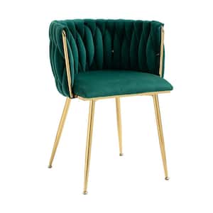 Emerald Velvet Fabric Leisure Dining Chair Accent Chair