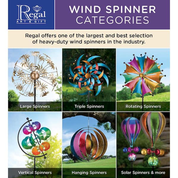 Regal Art & Gift 86 in. Fireworks Wind Spinner 12605 - The Home Depot