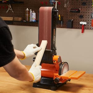 4.3 Amp Corded 4 in. x 36 in. Belt Sander and 6in. Disc Sander Combo with Cast Aluminum Worktable for Woodworking