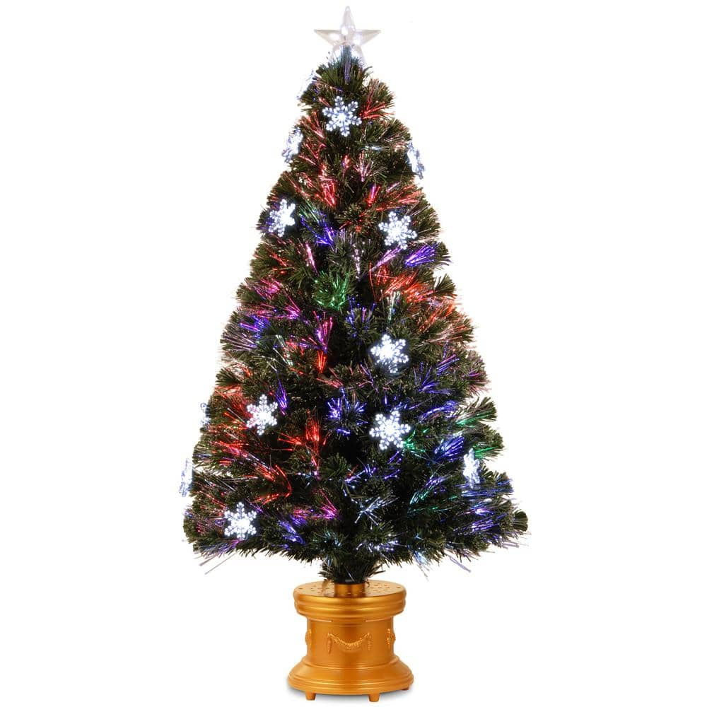 National Tree Company 4 ft. Fiber Optic Fireworks Artificial Christmas ...