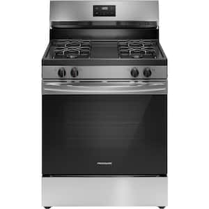 30 in. 4-Burner Freestanding Gas Range in Stainless Steel with Even Baking Technology