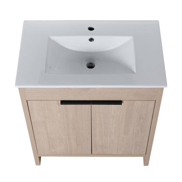 Glacier Bay Tobana 30 in. W x 19 in. D x 34 in. H Single Sink Bath