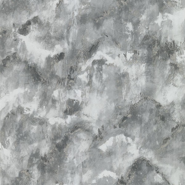 A-Street Prints Toula Charcoal Abstract Wallpaper Sample