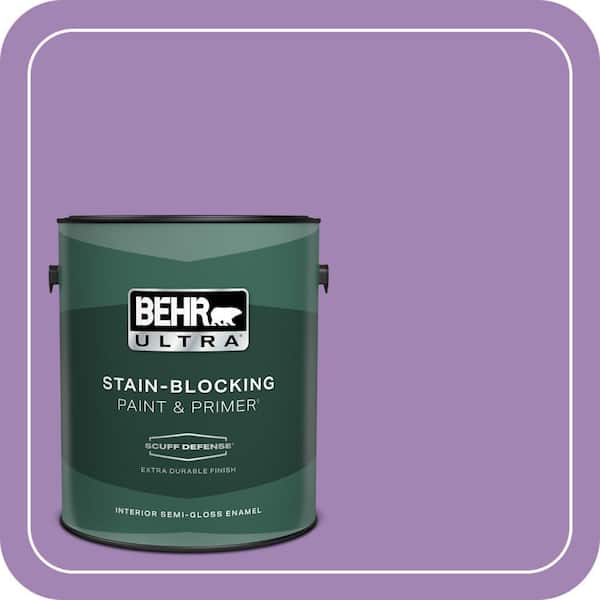 BEHR ULTRA 1 gal. #660B-6 Daylight Lilac Extra Durable Semi-Gloss Enamel Interior Paint & Primer