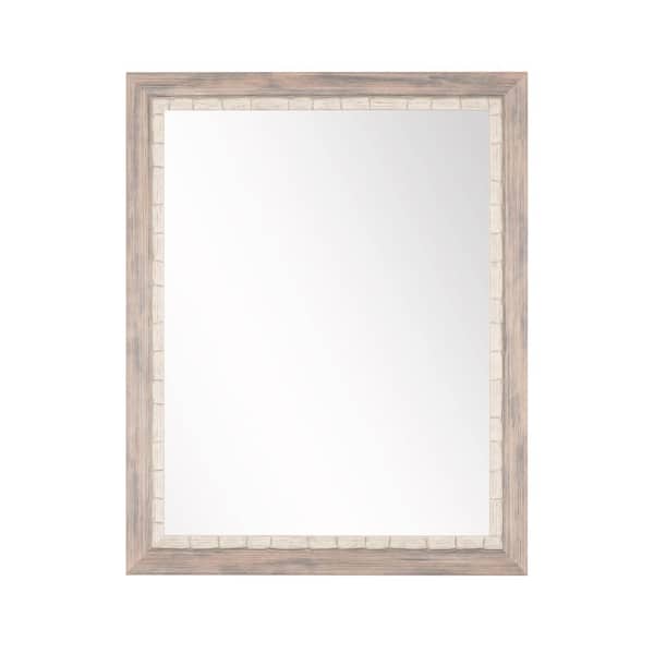 BrandtWorks Medium Rectangle White/Blue/Green Contemporary Mirror (32 in. H x 21.5 in. W)