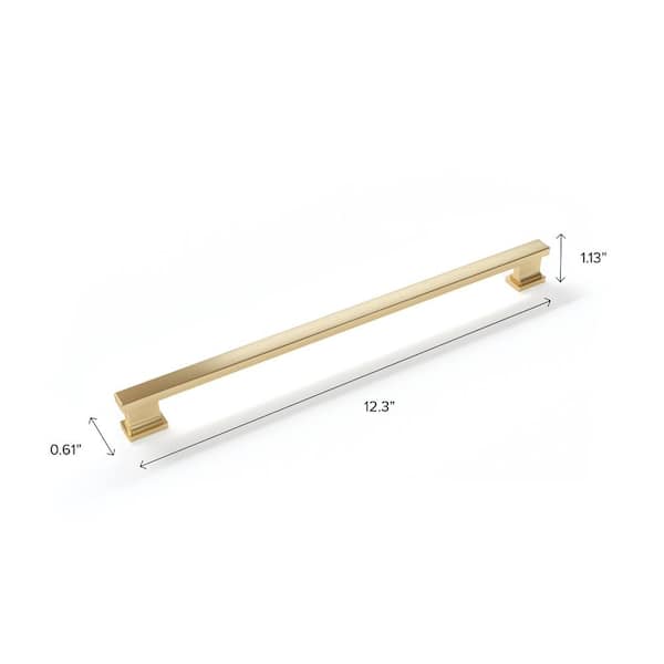 Classic 3 Round Brushed Brass Cabinet Drawer Bar Pull + Reviews