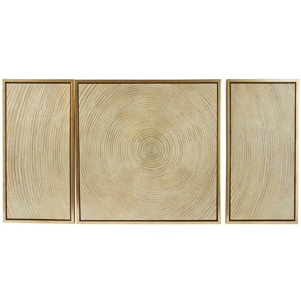 3- Panel Starburst Ripple Framed Wall Art with Gold Frame 32 in. x 32 in. price history on PriceWatchPro