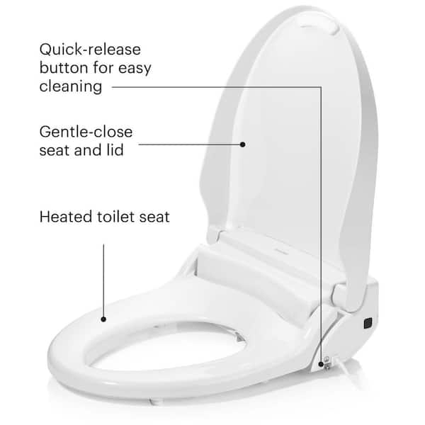 bidet round seat open klows Brondell Swash 1000 Toilet White lasting warm water wash BidetKing Crown Round Bidet Toilet