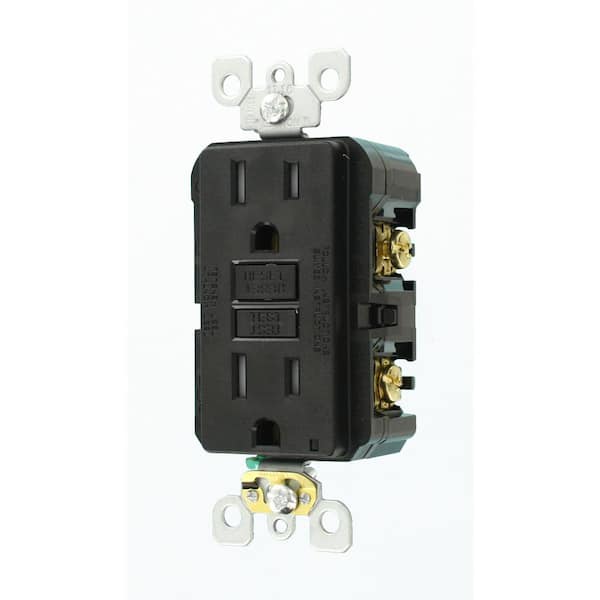 Leviton 15 Amp 125-Volt Duplex SmarTest Self-Test SmartlockPro Tamper Resistant GFCI Outlet, Black Leviton 15 Amp 125-Volt Duplex SmarTest Self-Test SmartlockPro Tamper Resistant GFCI Outlet, Black
