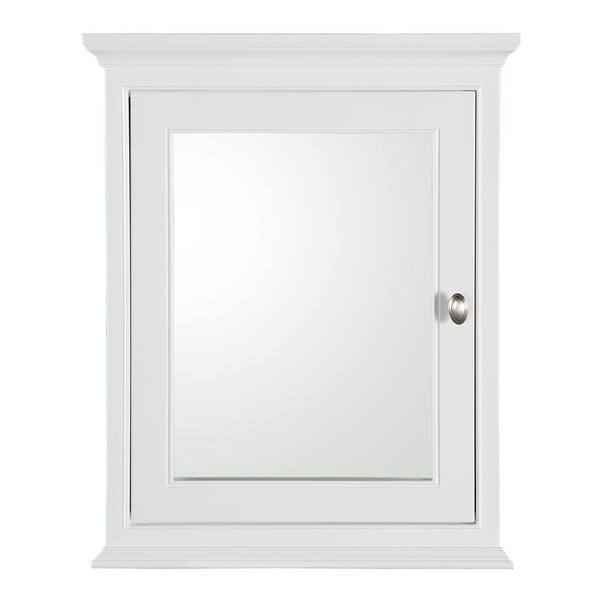 Home Decorators Collection Hayward 23-1/2 in. W x 29 in. H x 7-1/2 in. D Framed Surface-Mount Bathroom Medicine Cabinet in White