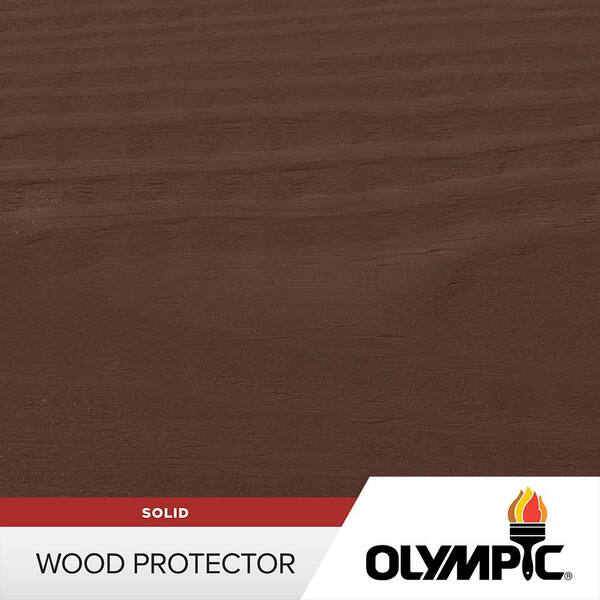 Olympic 1 gal. Mahogany Exterior Solid Wood Protector Stain Plus