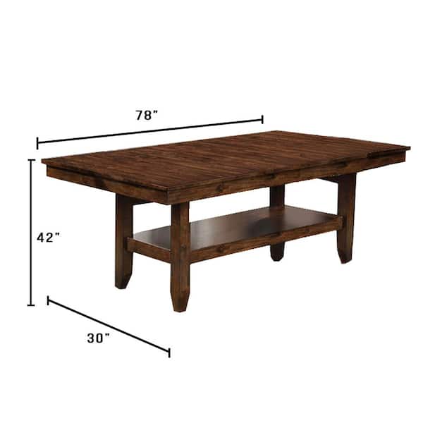 Meagan I Brown Cherry Transitional Style Dining Table