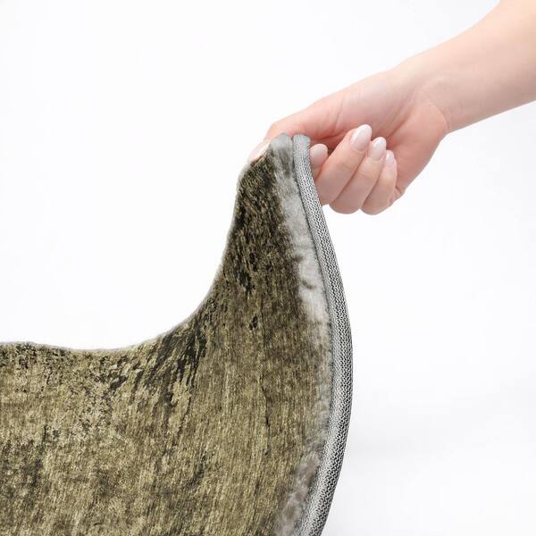 Dream Shag Premium Machine Washable Abstract ADS554 Gray 9 ft. x 12 ft. Area Rug