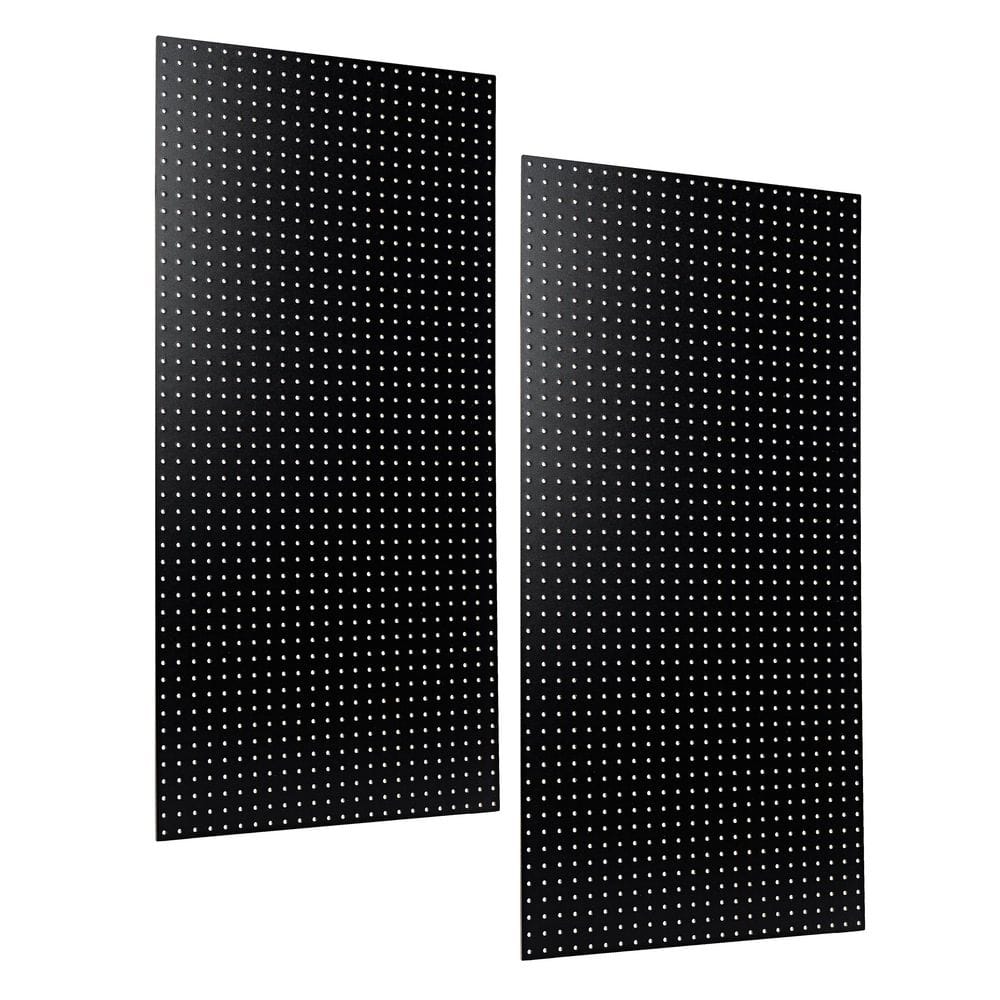 Triton Products 24 inch x 48 inch Black Tempered Wood Pegboards 2 Pk