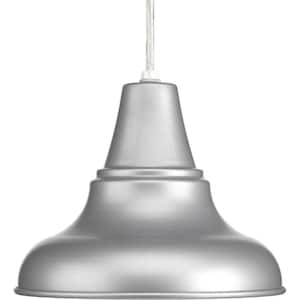 District Collection 1-Light Metallic Gray Hanging Lantern
