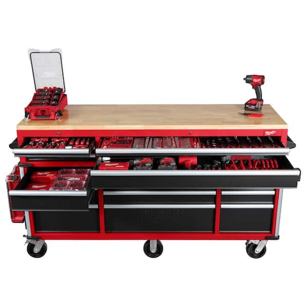 Milwaukee High Capacity 72 in. W x 22 in. D 18-Drawer Mobile