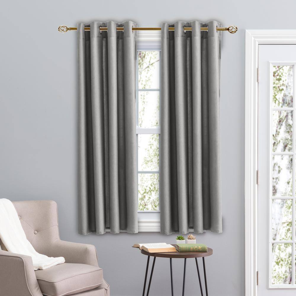 Grey Woven Grommet Room Darkening Curtain - 56 in. W x 54 in. L price history on PriceWatchPro