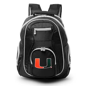 NCAA Miami Hurricanes 19 in. Black Trim Color Laptop Backpack