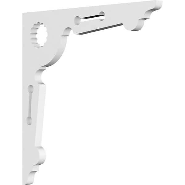 Ekena Millwork 5/8 in. W X 12 in. H X 12 in. D PVC Cena Bracket