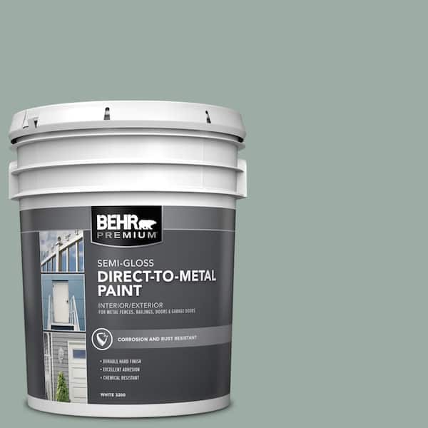 BEHR PREMIUM 5 gal. #N420-3 Misty Moss Semi-Gloss Direct to Metal Interior/Exterior Paint