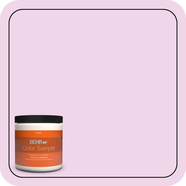 BEHR PREMIUM PLUS 8 oz. #P110-1 All Made Up Flat Interior/Exterior Paint & Primer Color Sample