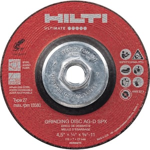 5 in. x 1/4 in. x 5/8 in. 11 AG-D SPX Type 27 Ultimate Ceramic Grinding Wheel with Hub (10-Pack)