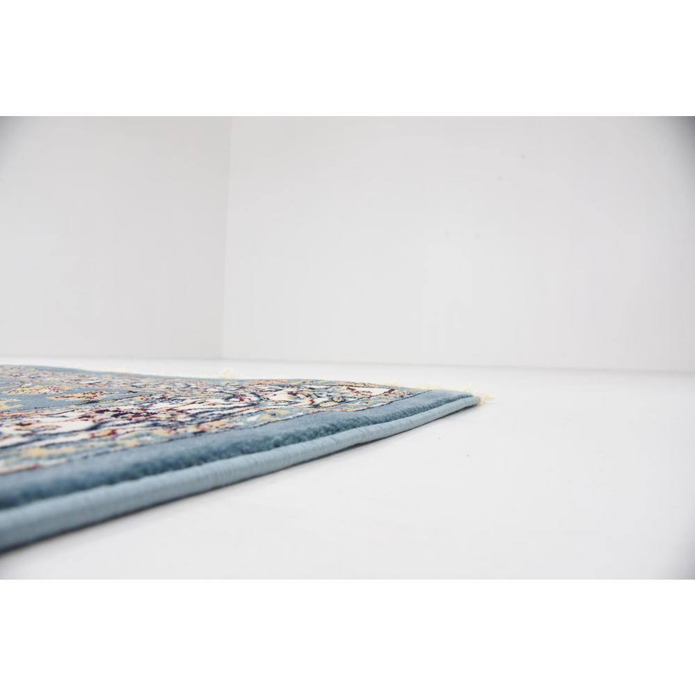 Narenj Blue Rectangular Stain-Resistant Indoor Rug
