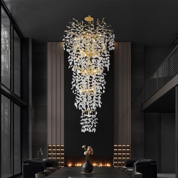 Miles Lightings Modern Chandelier 118 in. 28-Light Crystal