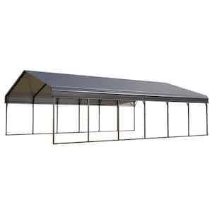 20 ft. W x 30 ft. D Galvanized Steel Carport Car Canopy Shelter
