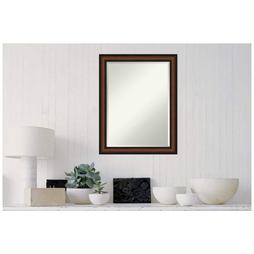 Yale Walnut Elegant Bathroom Vanity Wall Mirror 21x27