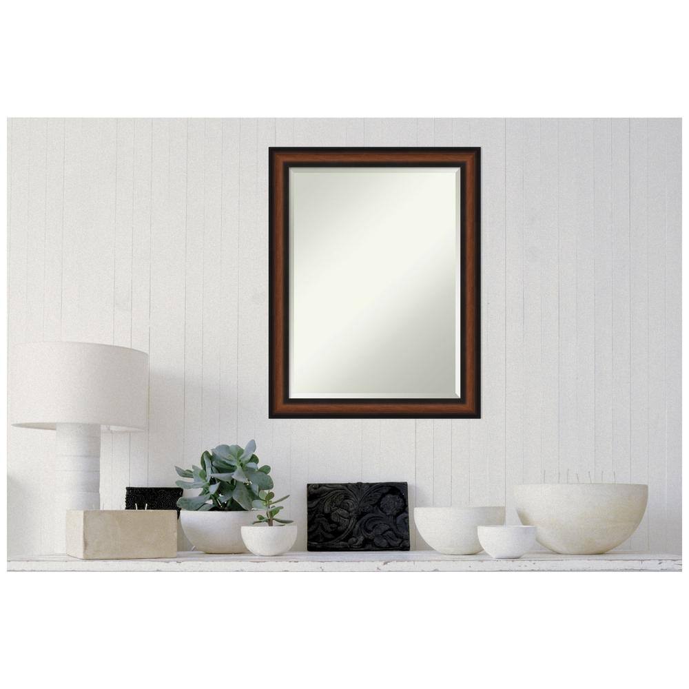Yale Walnut Elegant Bathroom Vanity Wall Mirror 21x27