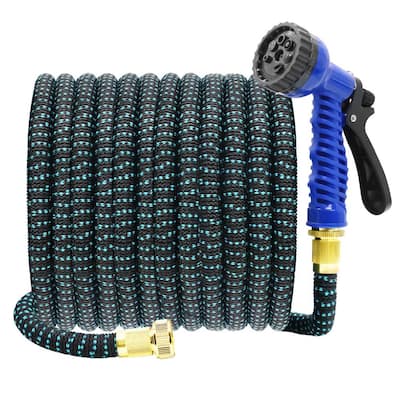 Expandable Garden Hose 3/4 in. x 50 ft. with 7 Pattern Spray Nozzle Flexible Water Hose for Outdoor Watering